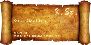Kuti Szelina névjegykártya